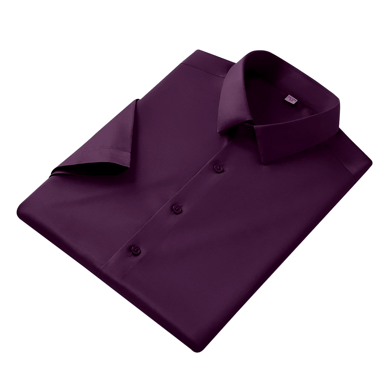 Men’s Satin Half Sleeve Formal Shirt – Premium Soft & Shiny Finish-Wine