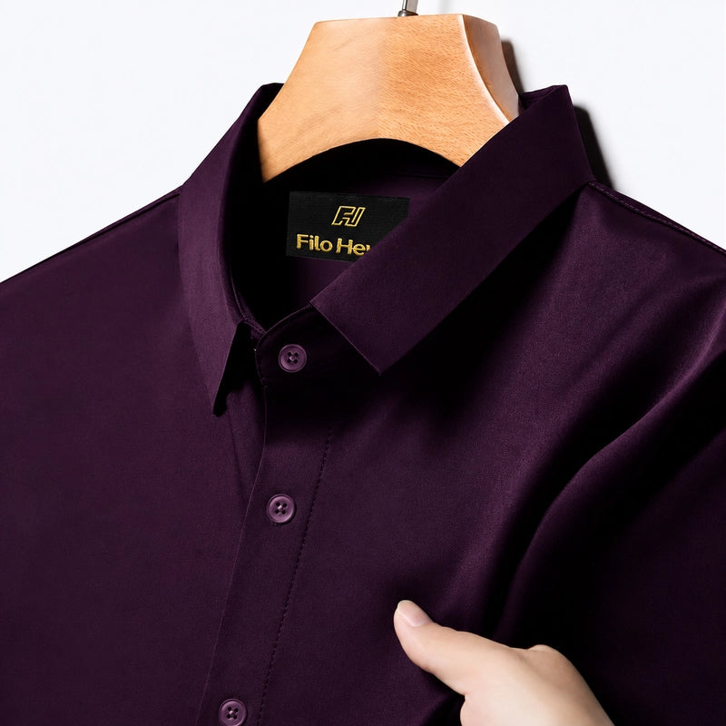 Japanese Lycra anti-wrinkle shirt | Party wear | Wine