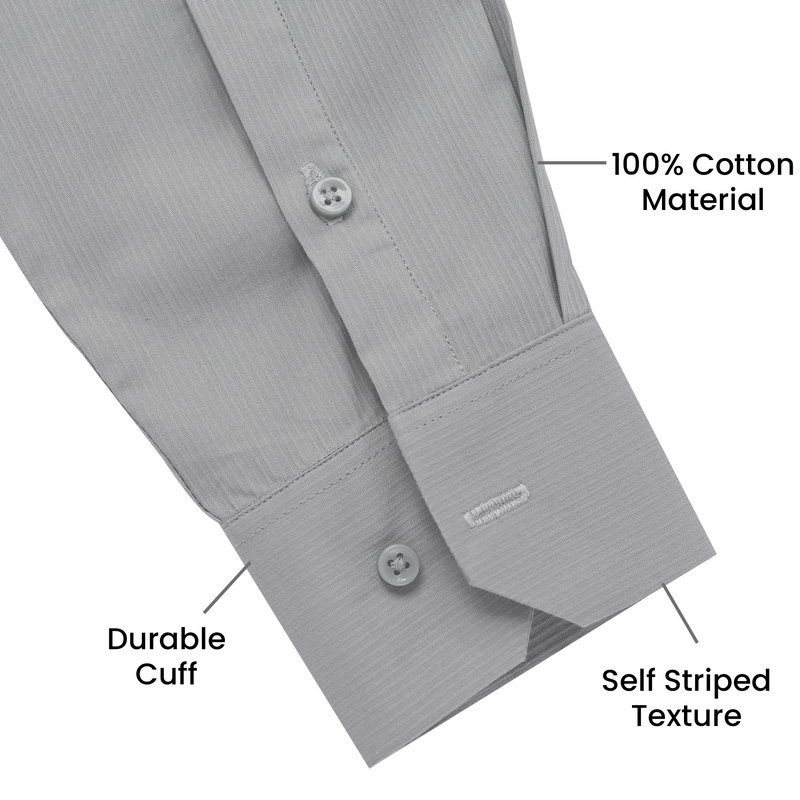 Premium Self Textured Formal Shirt for Men | Grey