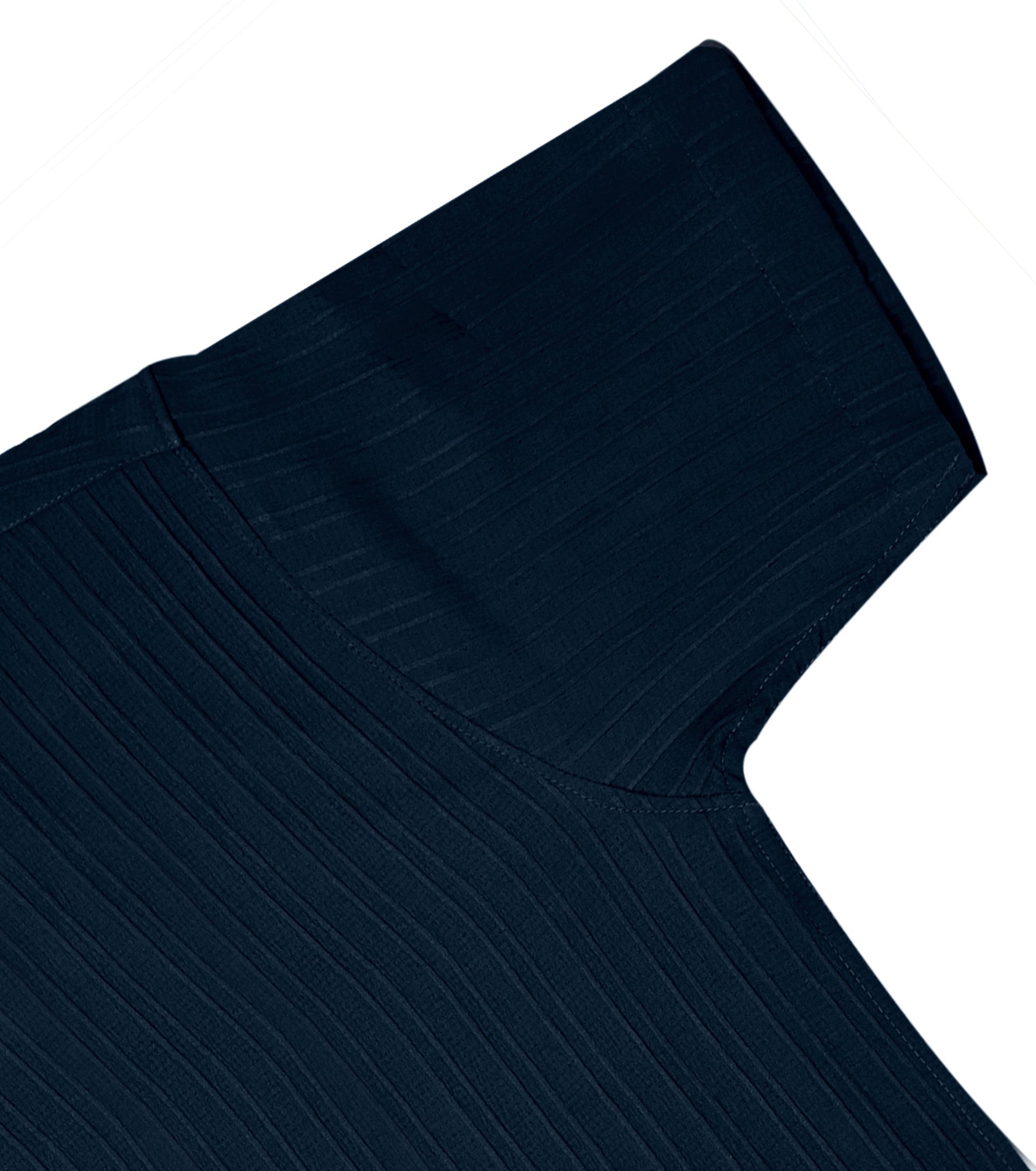Men’s Textured Popcorn Half Sleeve Casual Shirt – Navy Blue
