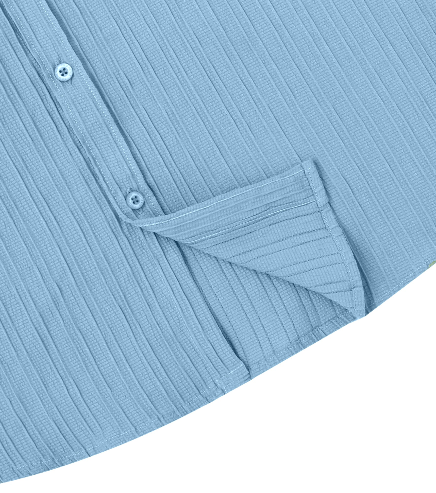 Men’s Textured Popcorn Half Sleeve Casual Shirt – Sky