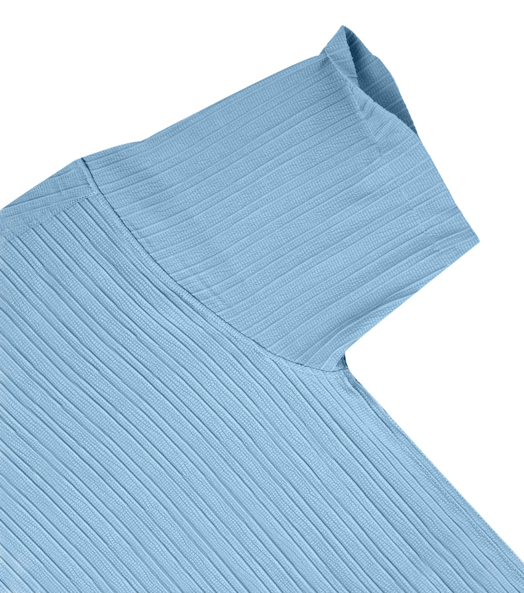 Men’s Textured Popcorn Half Sleeve Casual Shirt – Sky