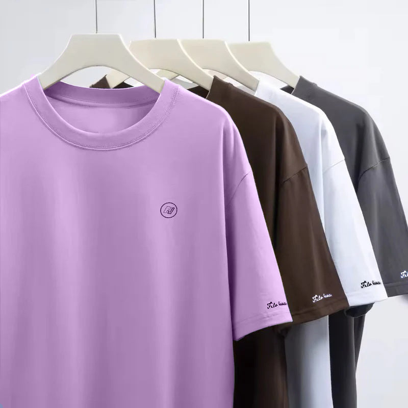Men's Cotton Round Neck t-shirt Purple