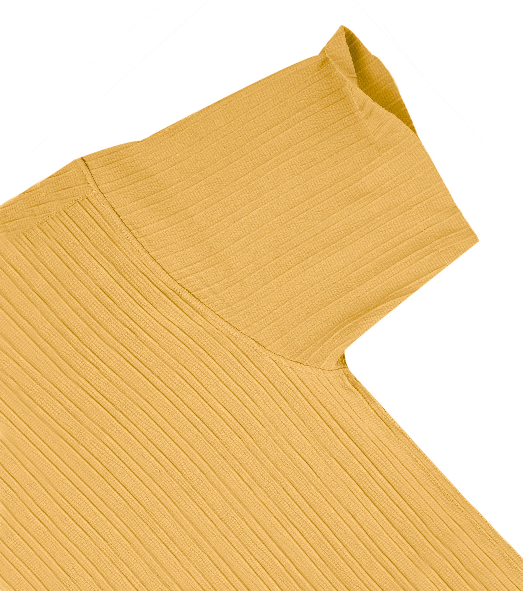 Men’s Textured Popcorn Half Sleeve Casual Shirt – Yellow