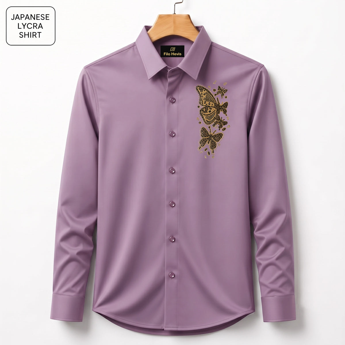 Butterfly Embroidery Party Shirts | Club Wear | Onion