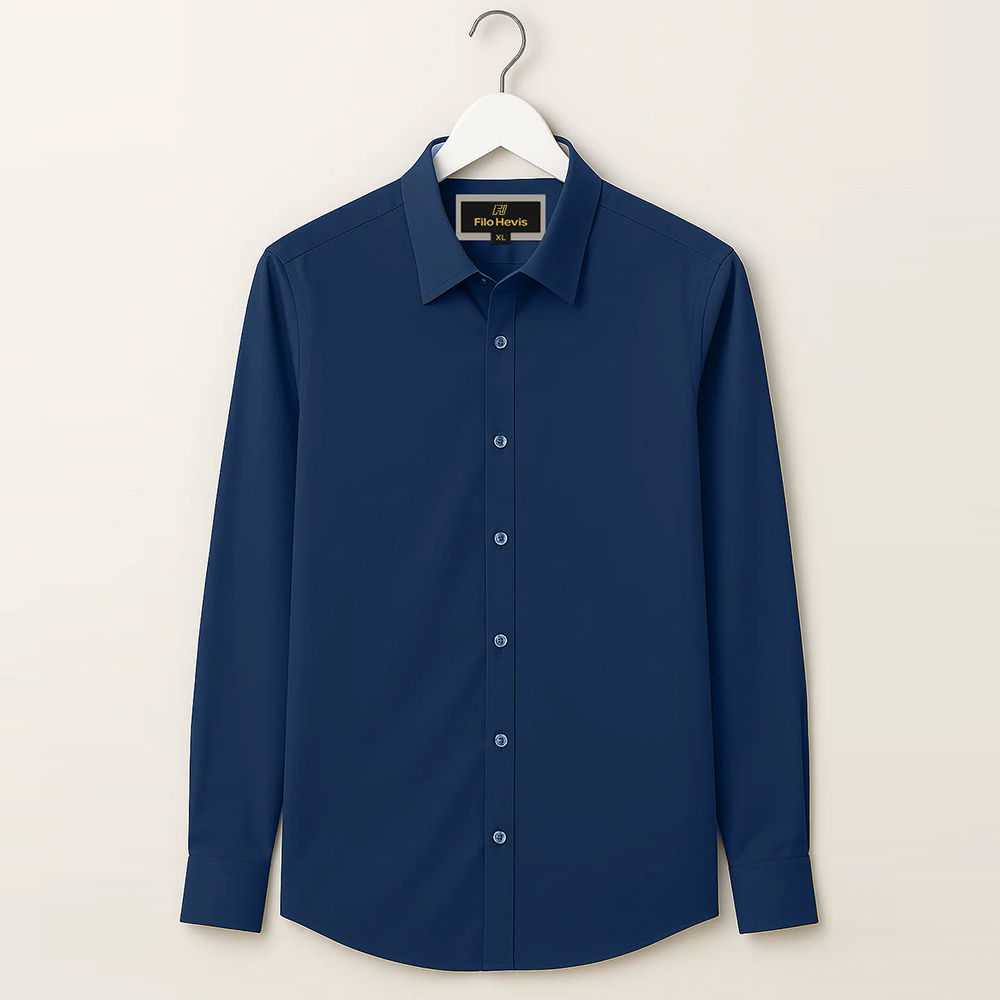 Formal Shirt for Men with Contrast Collar & Cuff | Royal Blue