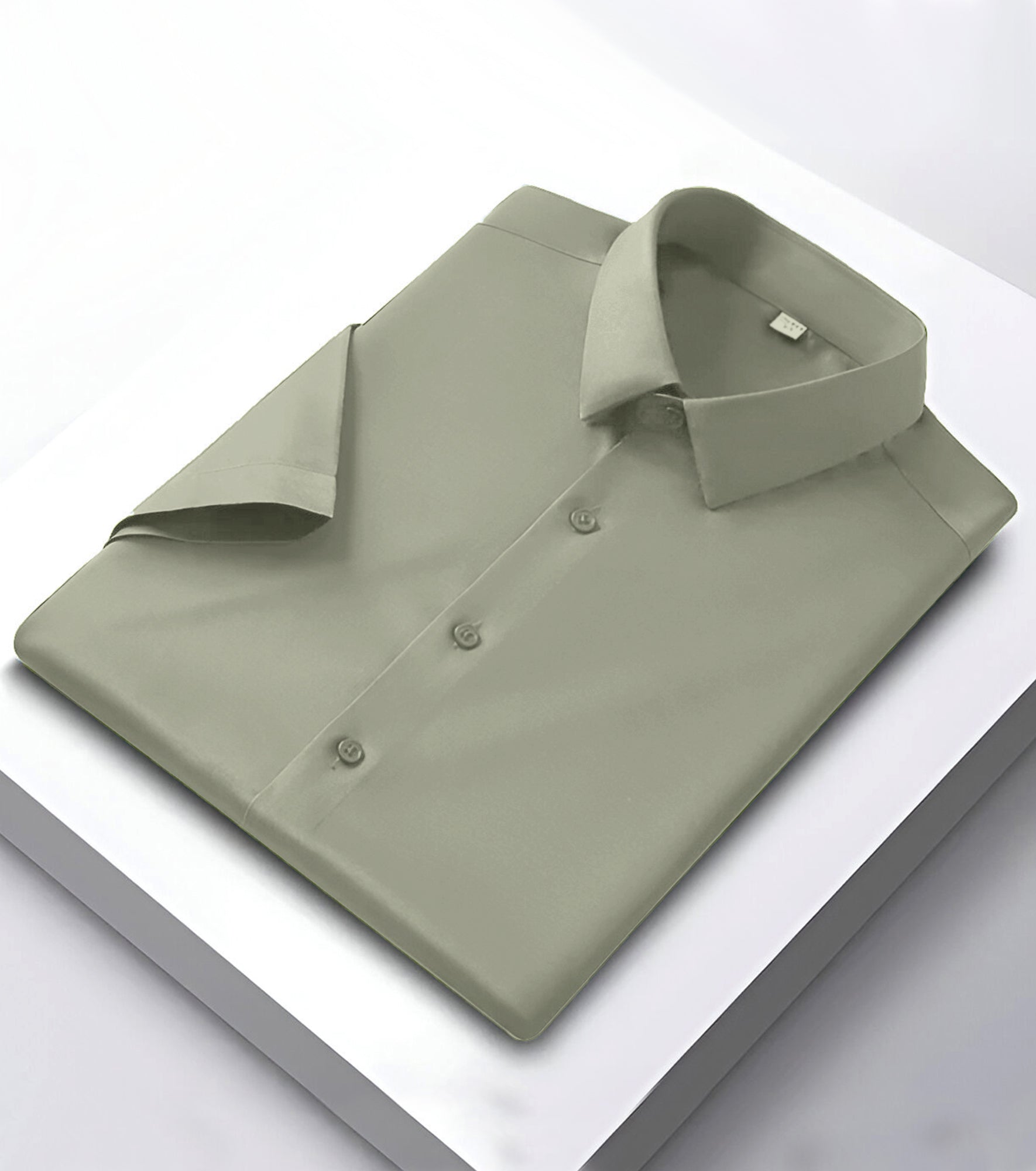 Men’s Satin Half Sleeve Formal Shirt – Premium Soft & Shiny Finish-Olive