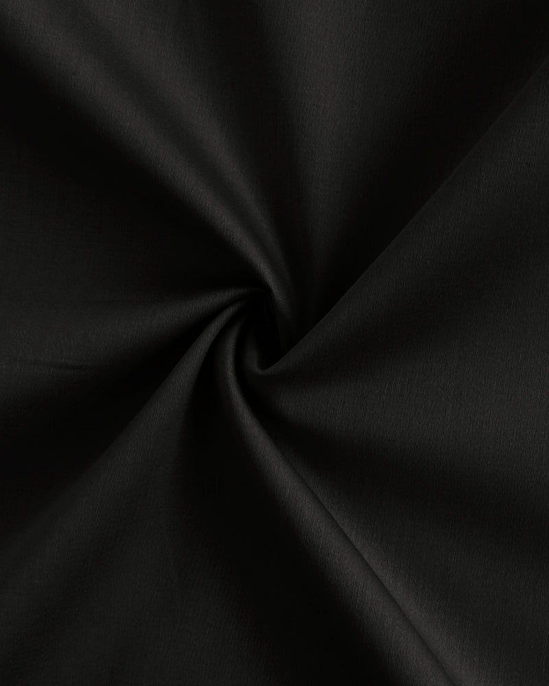 PLUS SIZE FORMAL SHIRTS IN COTTON FOR MEN (Single Pocket)- Black