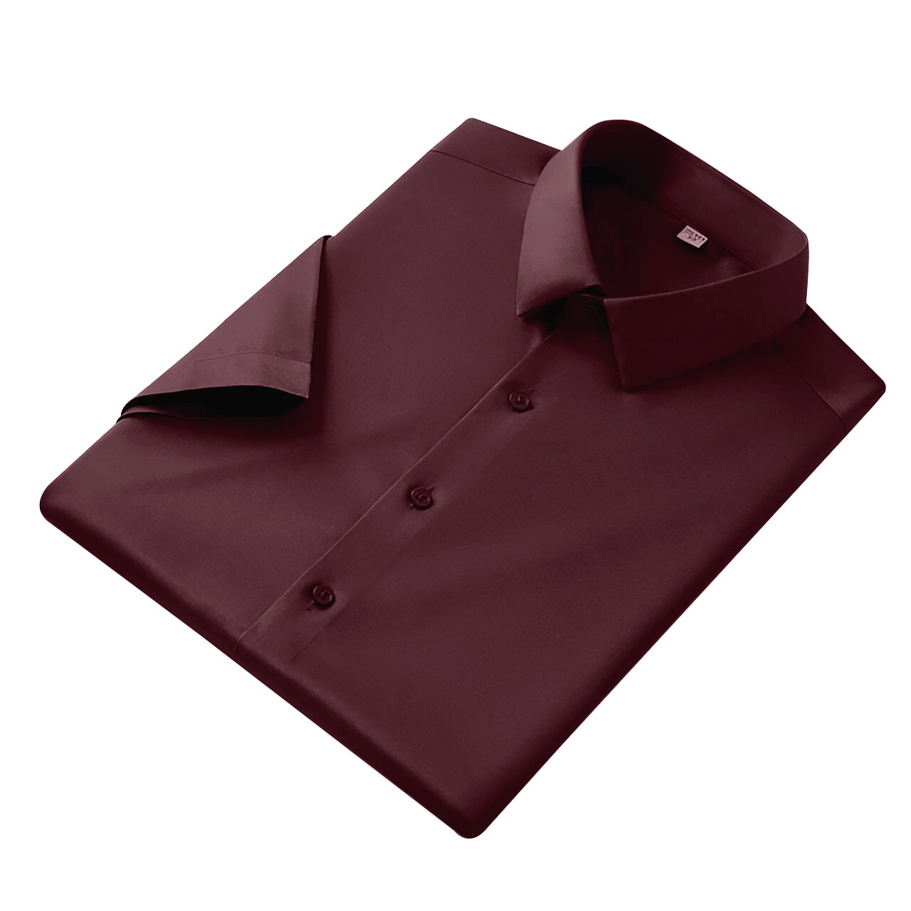 Men’s Satin Half Sleeve Formal Shirt – Premium Soft & Shiny Finish-Dark Maroon