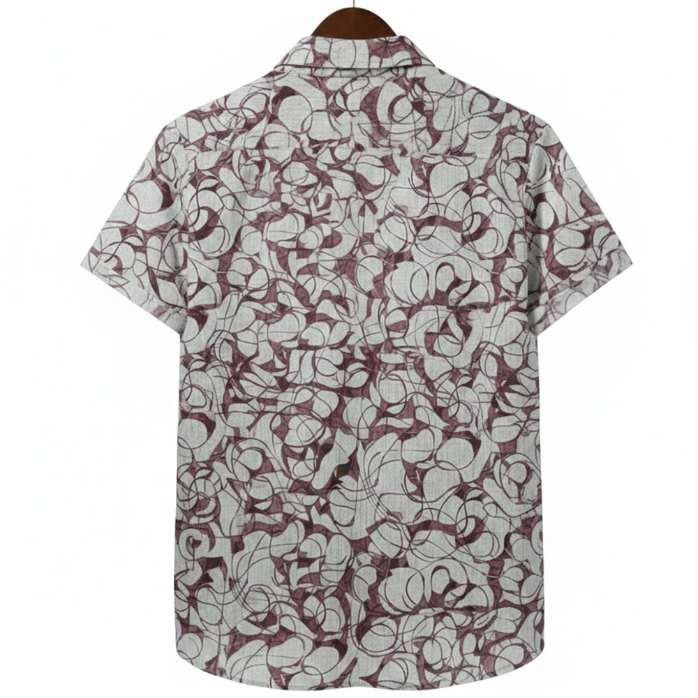 Half Casual Printed Shirt Regular Fit For Men