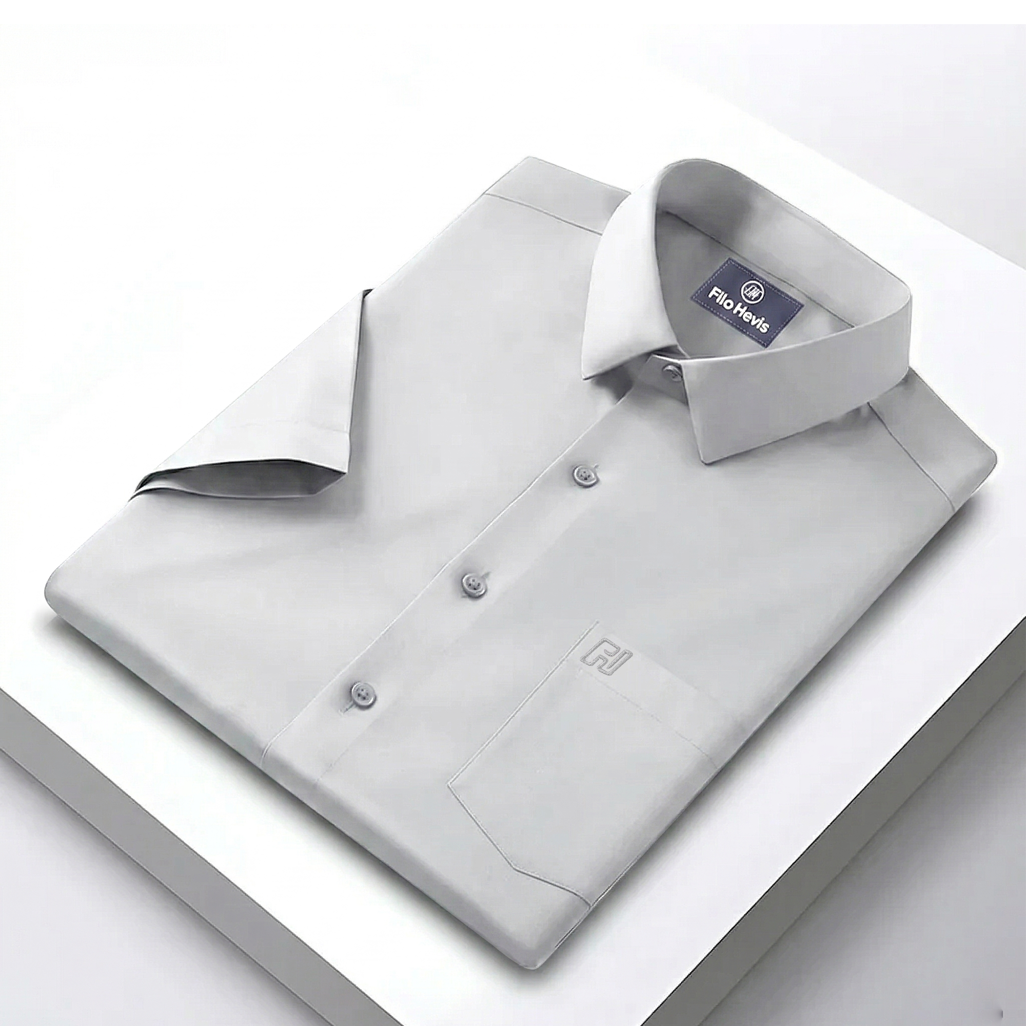 Men's Formal Half Sleeve Shirt-Grey