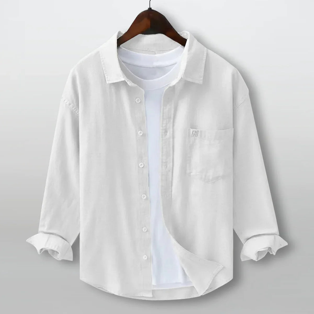 White linen shirt
