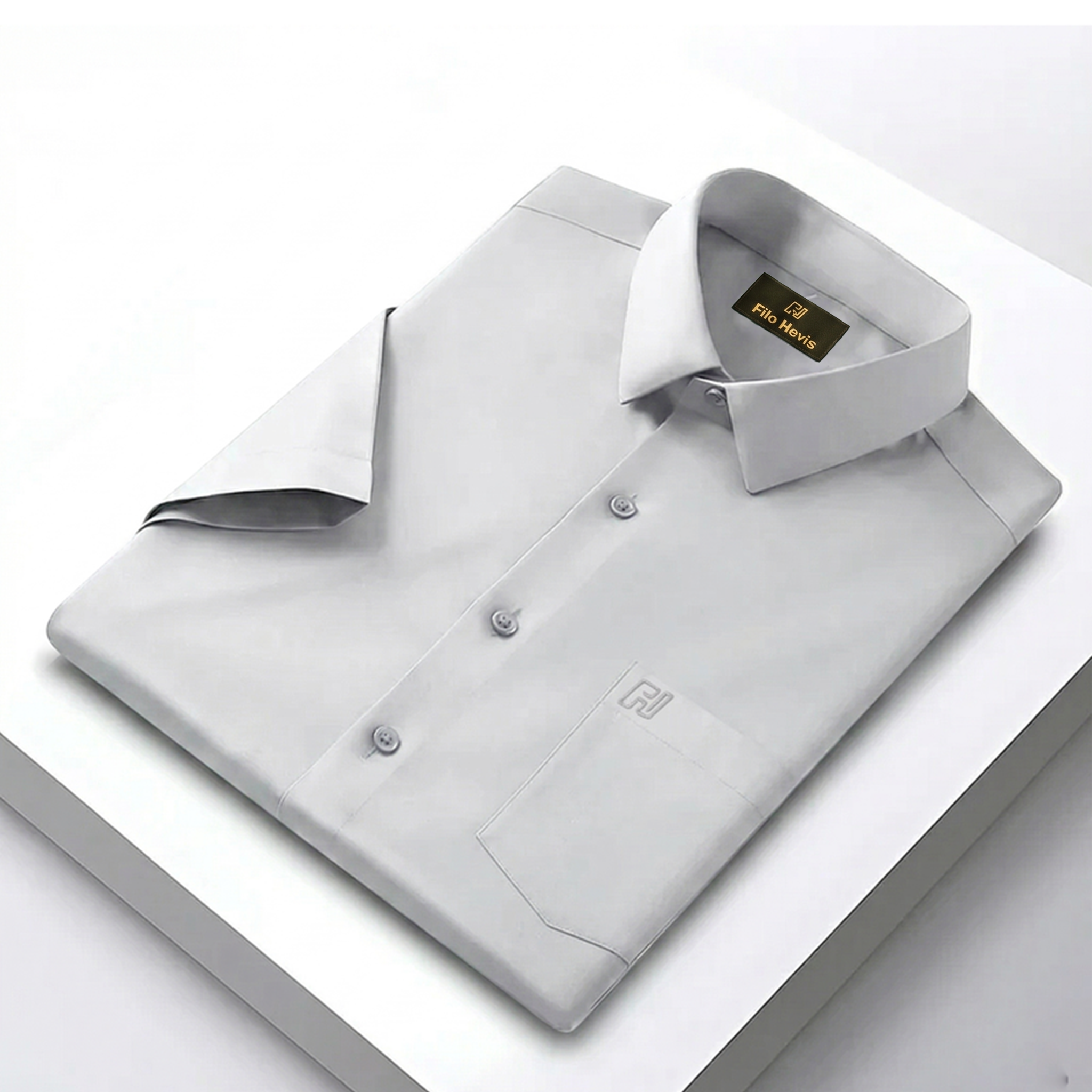 Men's Formal Half Sleeve Shirt-Grey