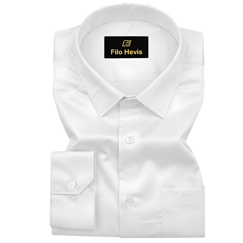 PLUS SIZE FORMAL SHIRTS IN COTTON FOR MEN (Single Pocket)- White