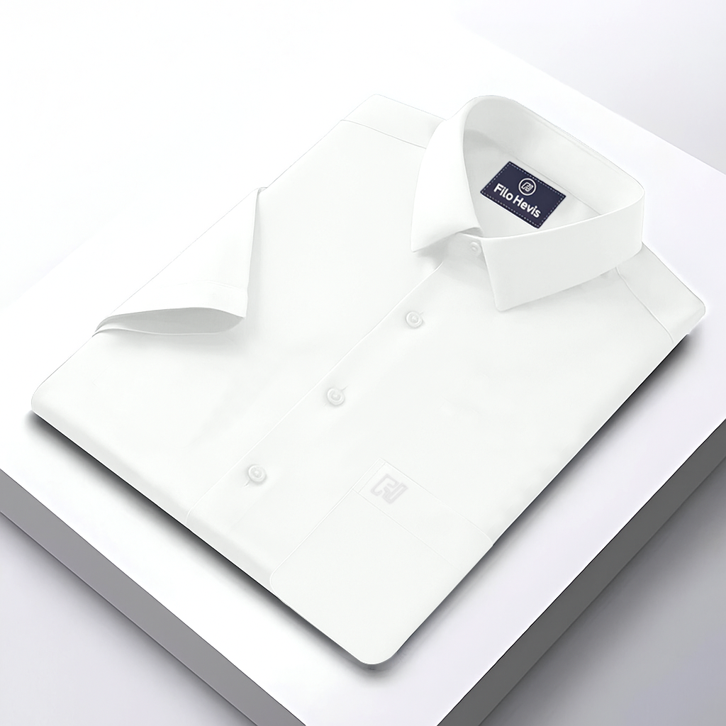 Men’s Formal Shirt | Premium Cotton Blend | Wrinkle-Resistant & Breathable Office Wear-White