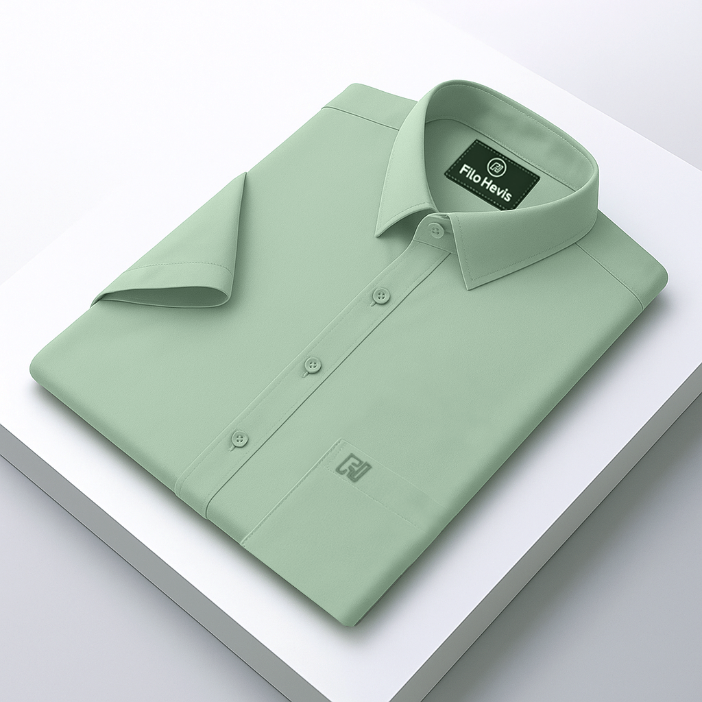 Men’s Formal Shirt | Premium Cotton Blend | Wrinkle-Resistant & Breathable Office Wear-Pista-Green