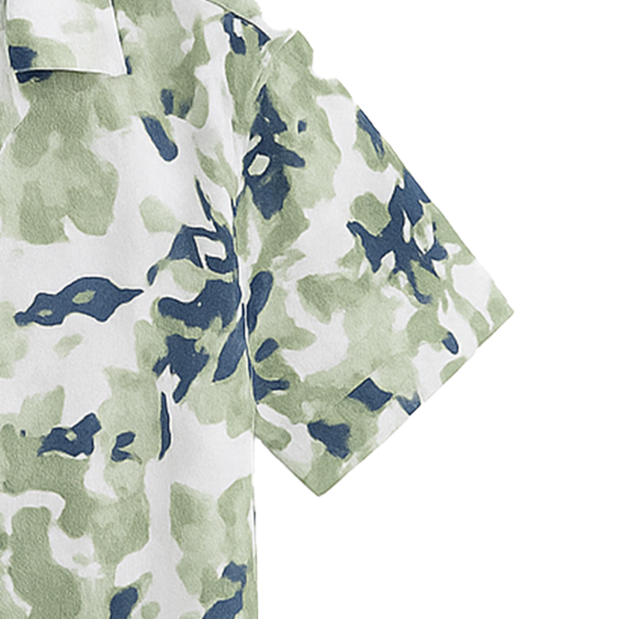 LIGHT GREEN HALF CASUAL PRINTED COTTON SHIRT REGULAR FIT FOR MEN