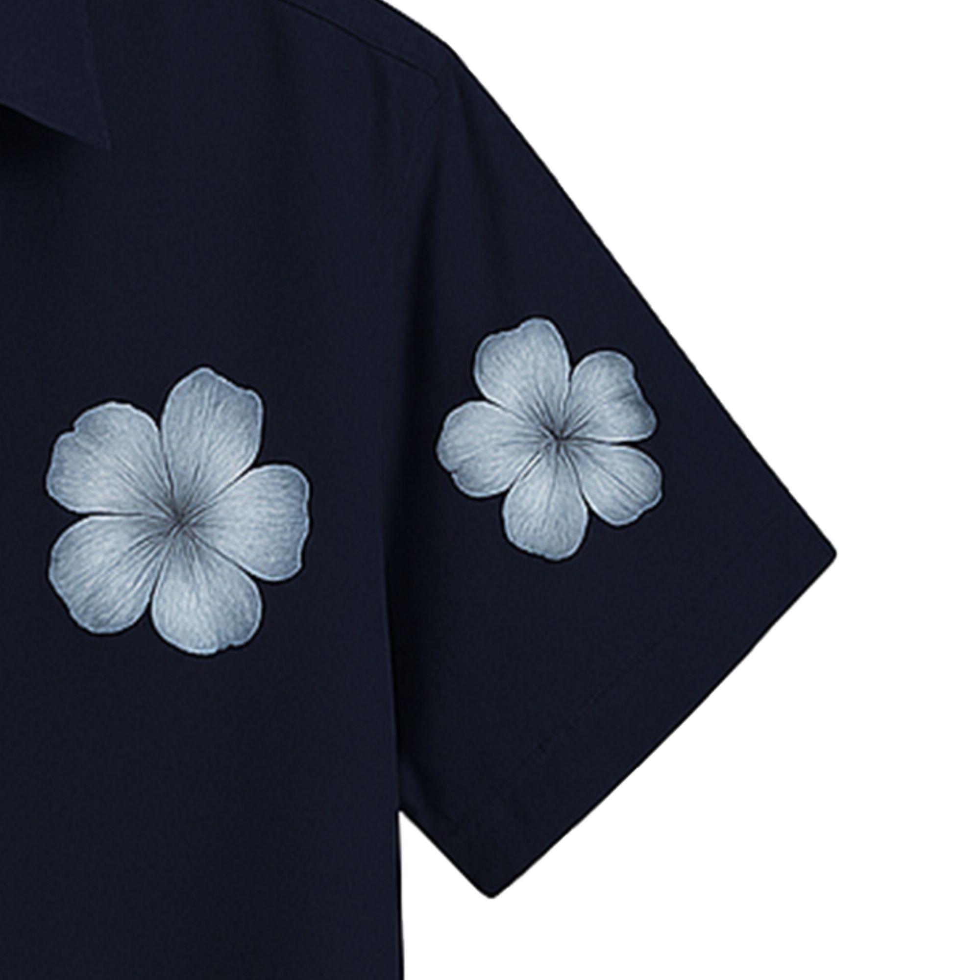 Navy Blue HALF CASUAL PRINTED COTTON SHIRT REGULAR FIT FOR MEN