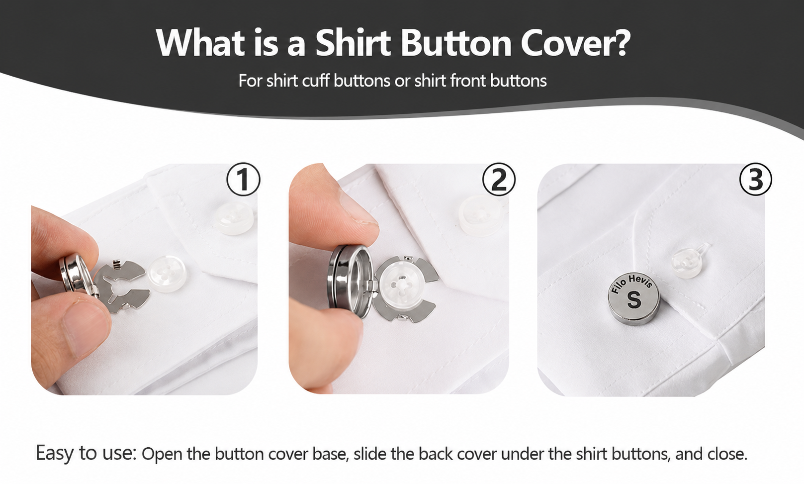 Filohevis Engraved Letter Metal Unisex Cufflinks – N (1 Pair)