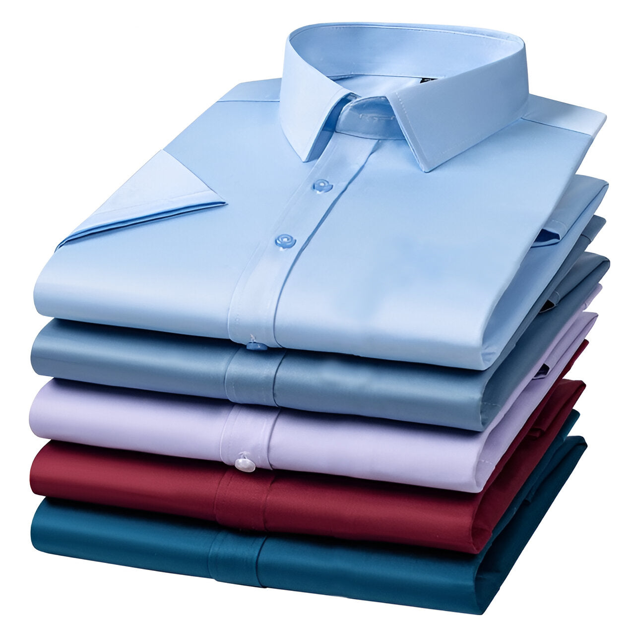 Men’s Satin Half Sleeve Formal Shirt – Premium Soft & Shiny Finish-Silver