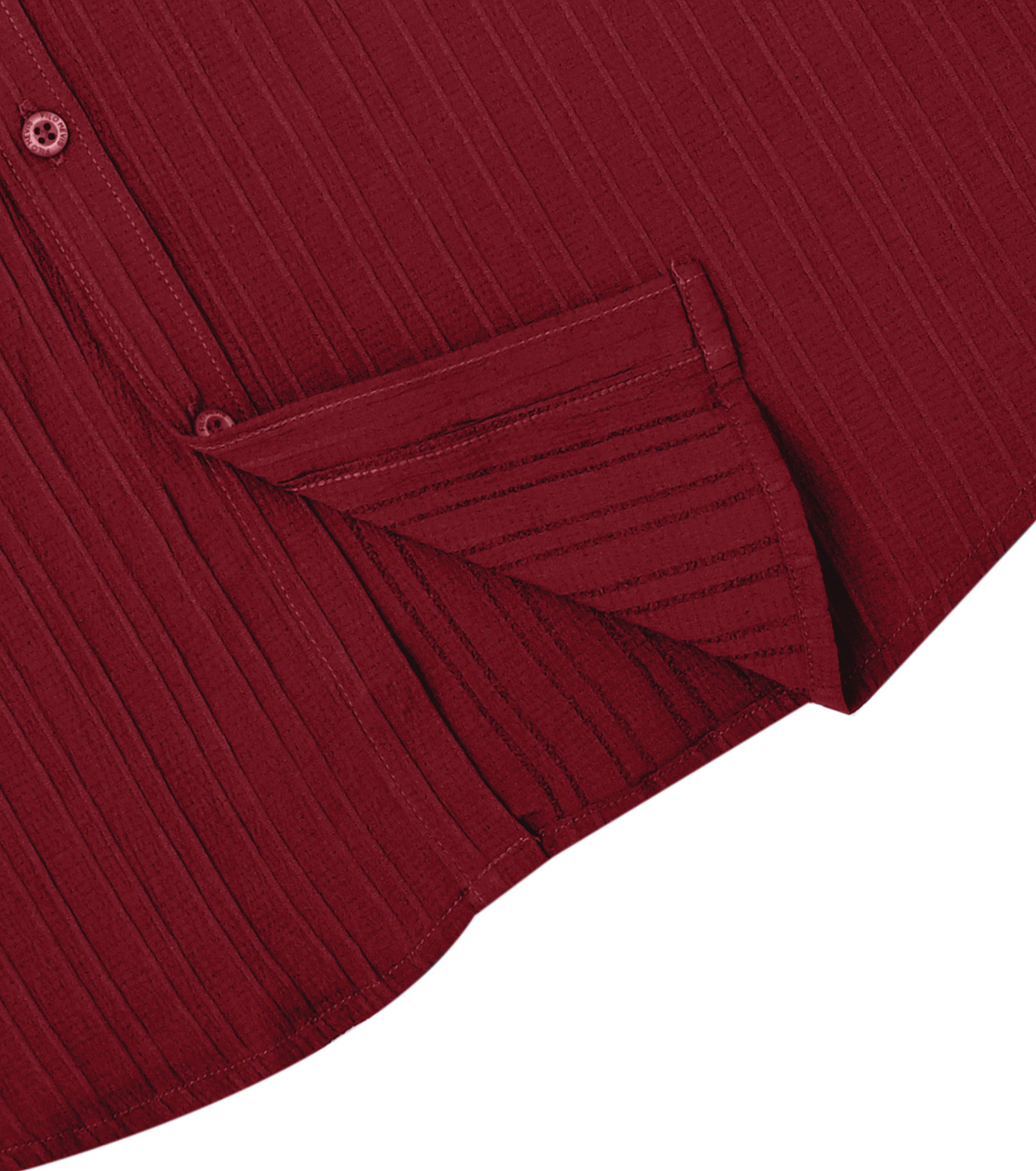 Men’s Textured Popcorn Half Sleeve Casual Shirt – Red