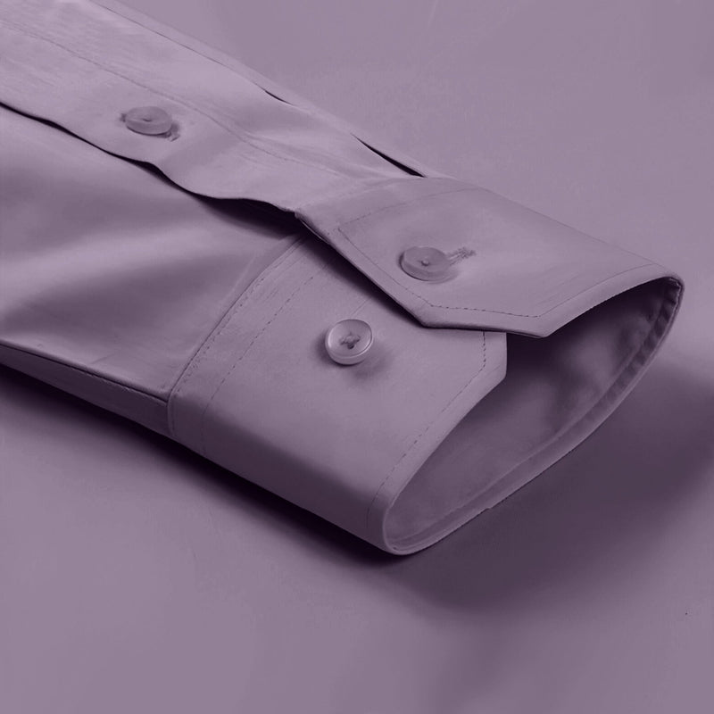 Cotton Satin Formal Shirt for Men - Regular Fit Full Sleeve | Light Onion