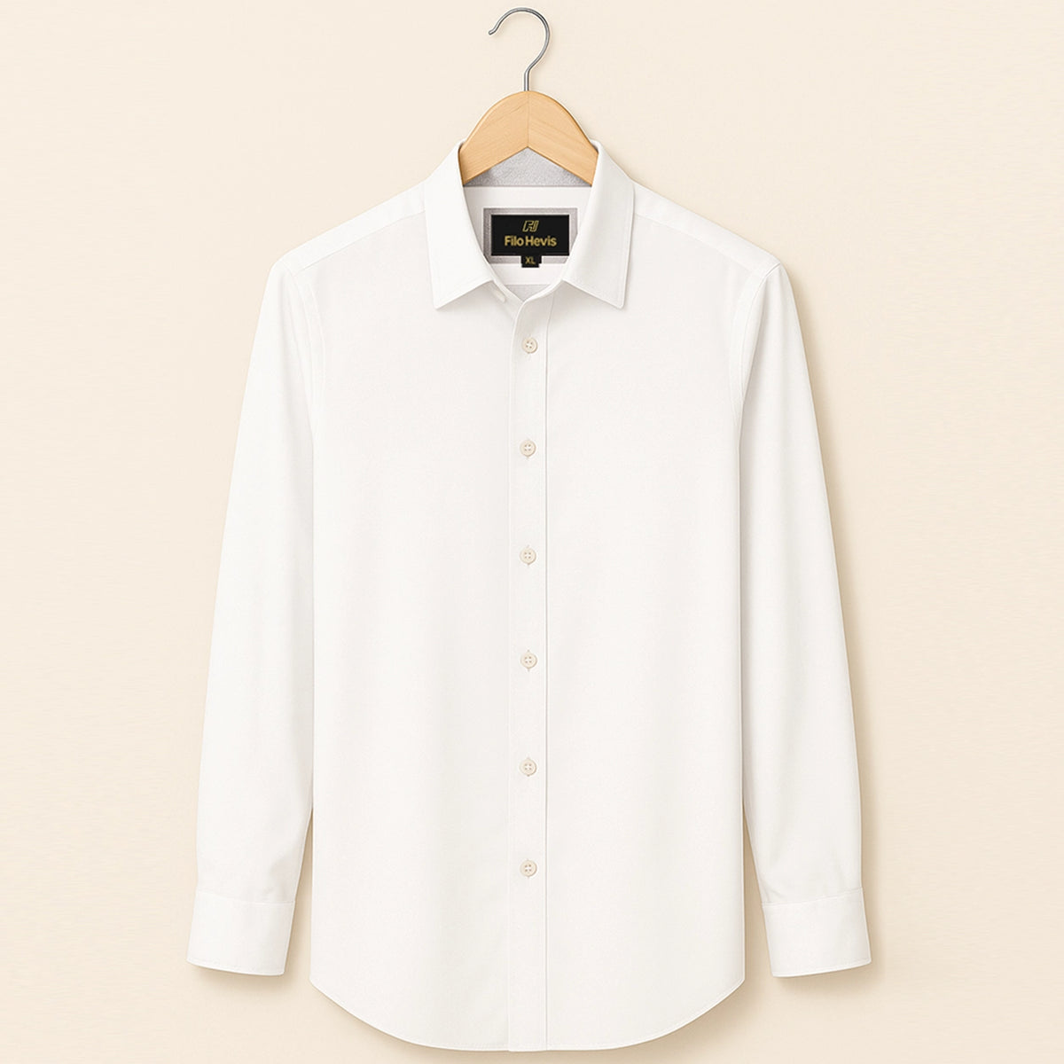 Formal Shirt for Men with Contrast Collar & Cuff | White