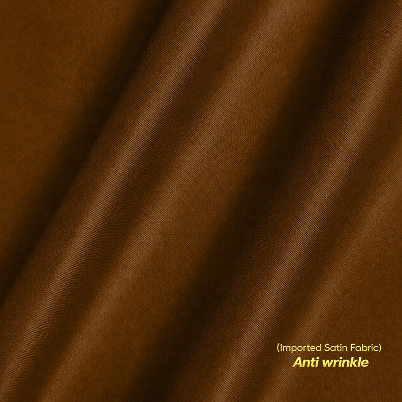 Anti Wrinkle Satin Lycra Formal Shirt (Imported Fabric)| Brown
