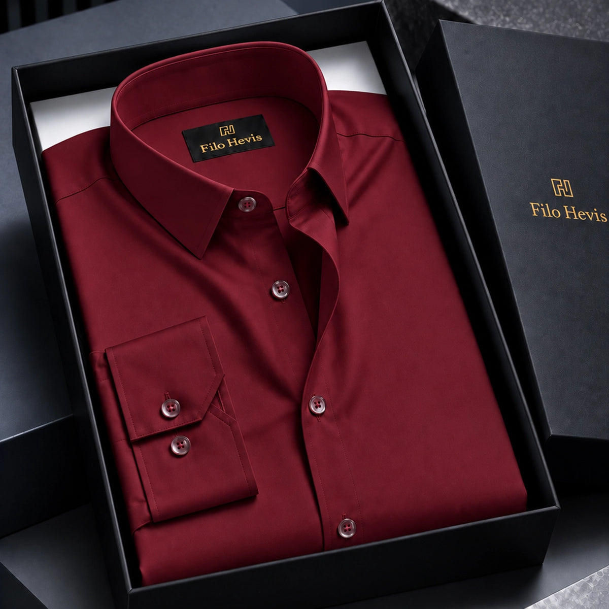 Choose options Anti Wrinkle Satin Lycra Formal Shirt (Imported Fabric)| Maroon