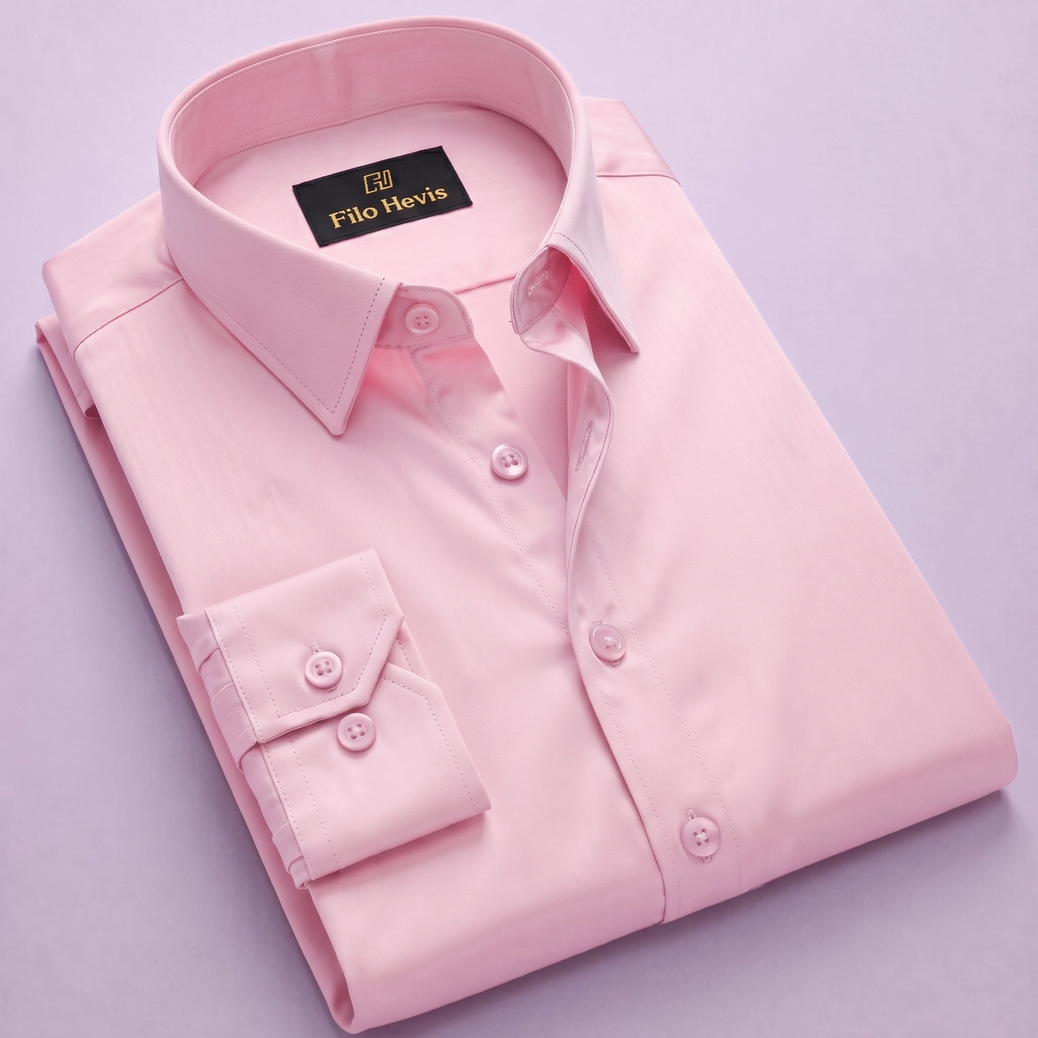 Anti Wrinkle Satin Lycra Formal Shirt (Imported Fabric)| Pink