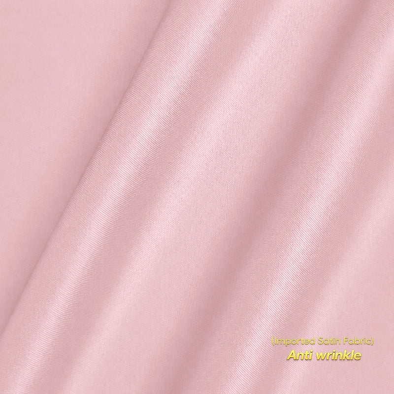 Anti Wrinkle Satin Lycra Formal Shirt (Imported Fabric)| Pink