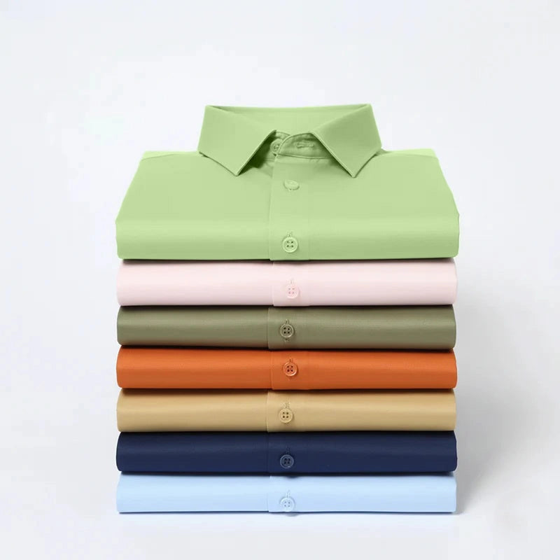 Choose options Anti Wrinkle Satin Lycra Formal Shirt (Imported Fabric)| Pista Green