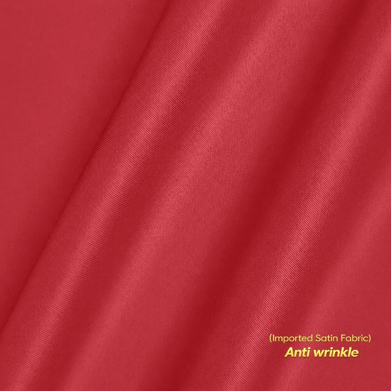 Anti Wrinkle Satin Lycra Formal Shirt (Imported Fabric)| Red