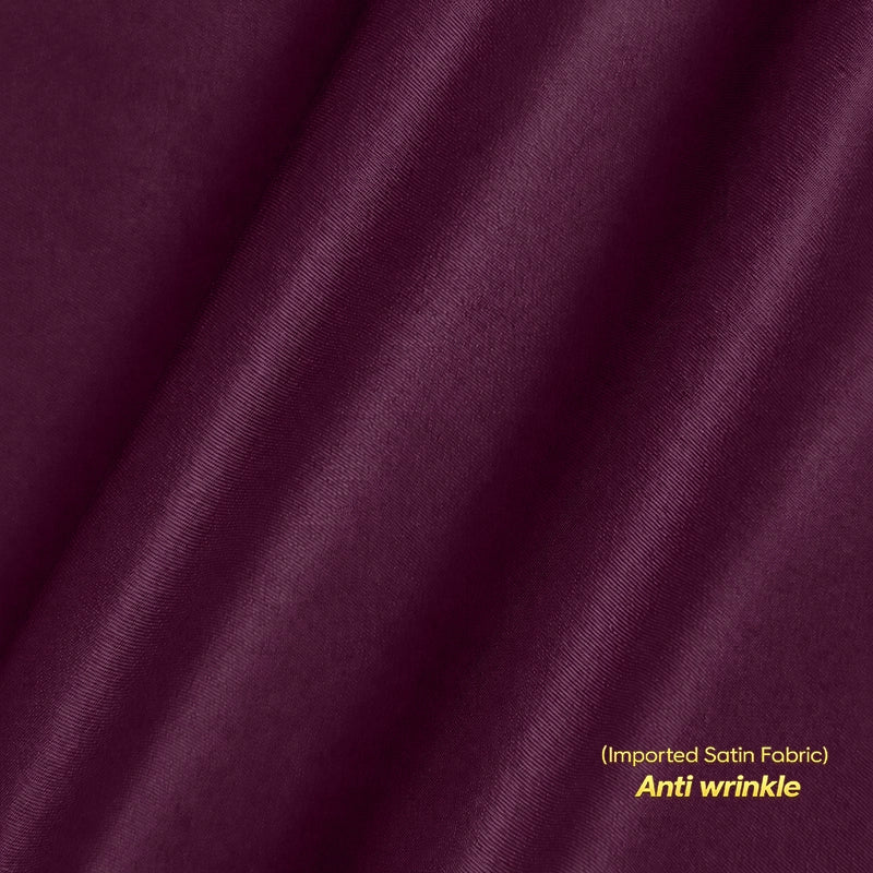 Anti Wrinkle Satin Lycra Formal Shirt (Imported Fabric)| Dark Maroon