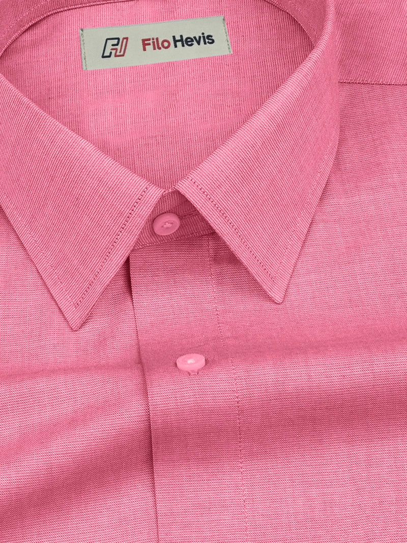 Filafil Fabric Formal Shirt for Men - Regular Fit | Pink