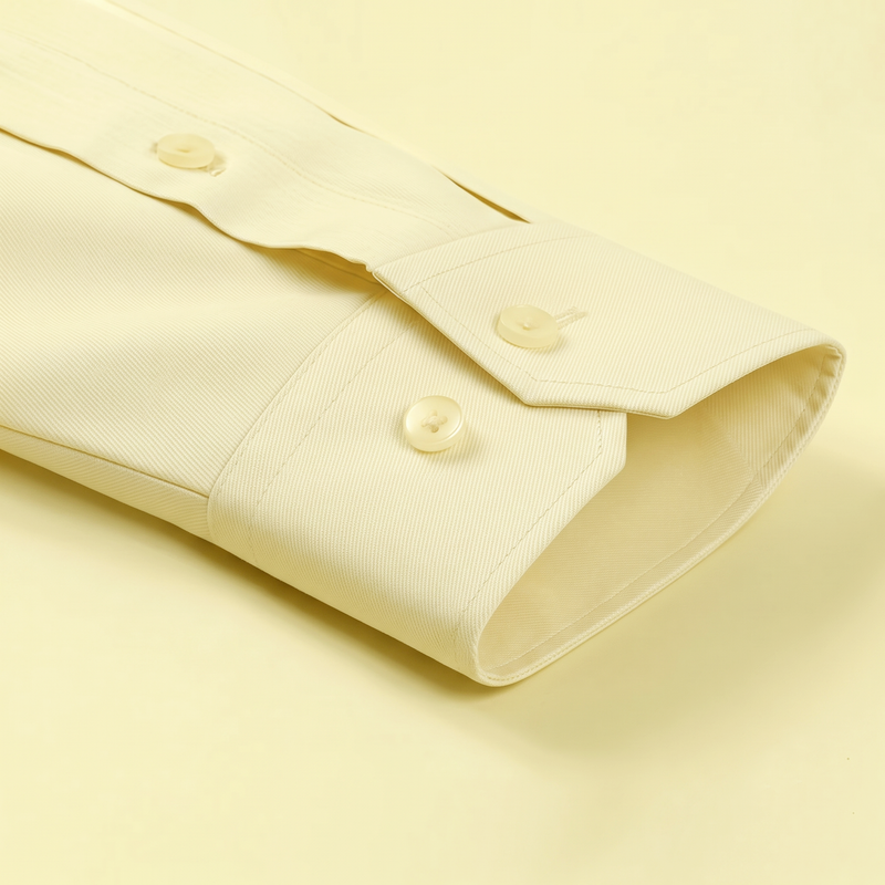 Cotton Satin Formal Shirt for Men - Regular Fit Full Sleeve | Cream