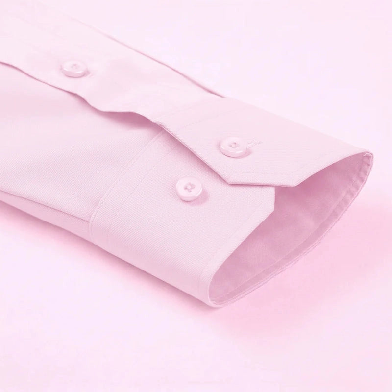 Cotton Satin Formal Shirt for Men - Regular Fit Full Sleeve | LIGHT PINK