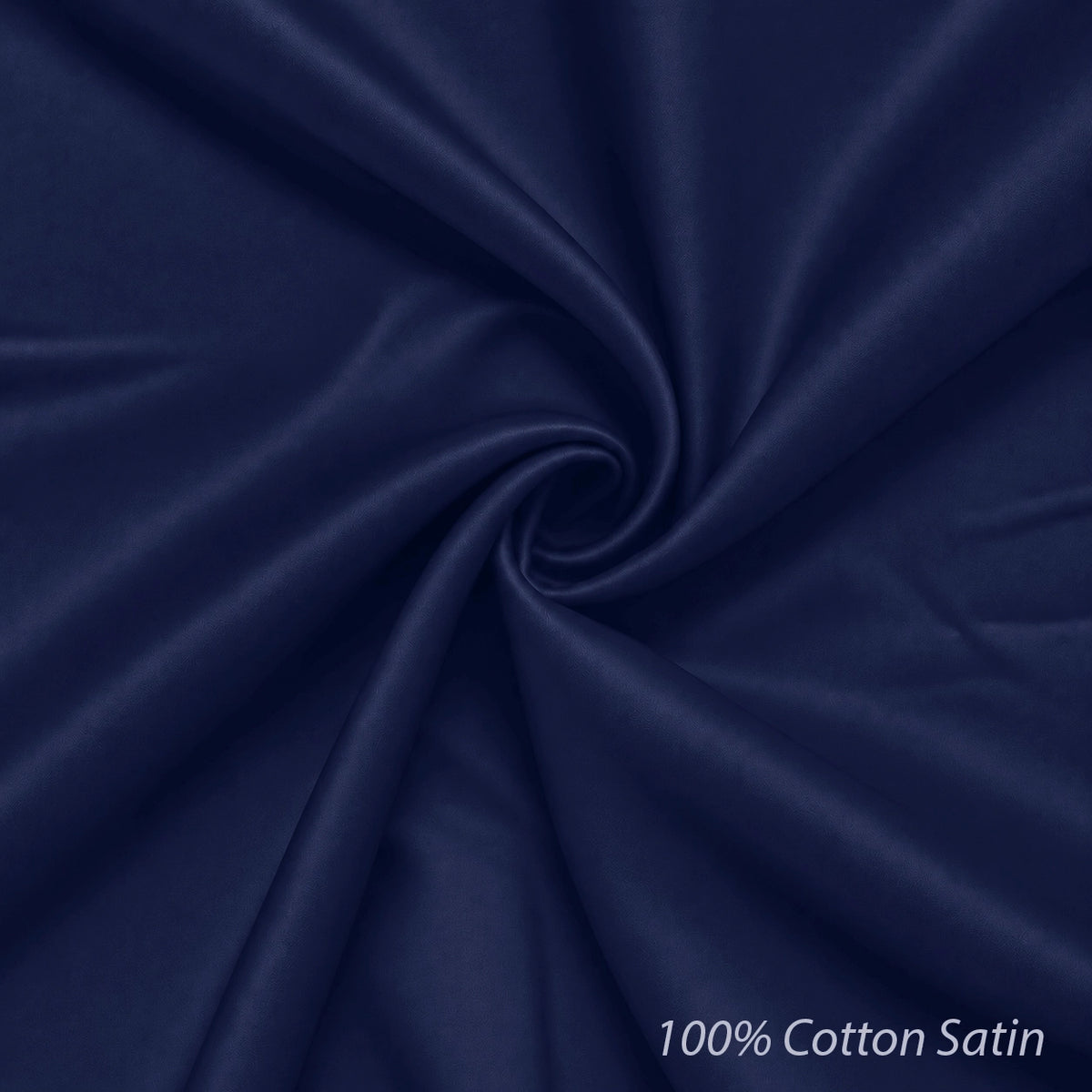 Cotton Satin Formal Shirt for Men - Regular Fit Full Sleeve | NAVY BLUE