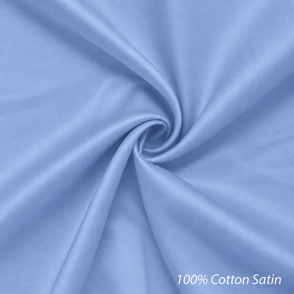 Cotton Satin Formal Shirt for Men - Regular Fit Full Sleeve | Sky Blue