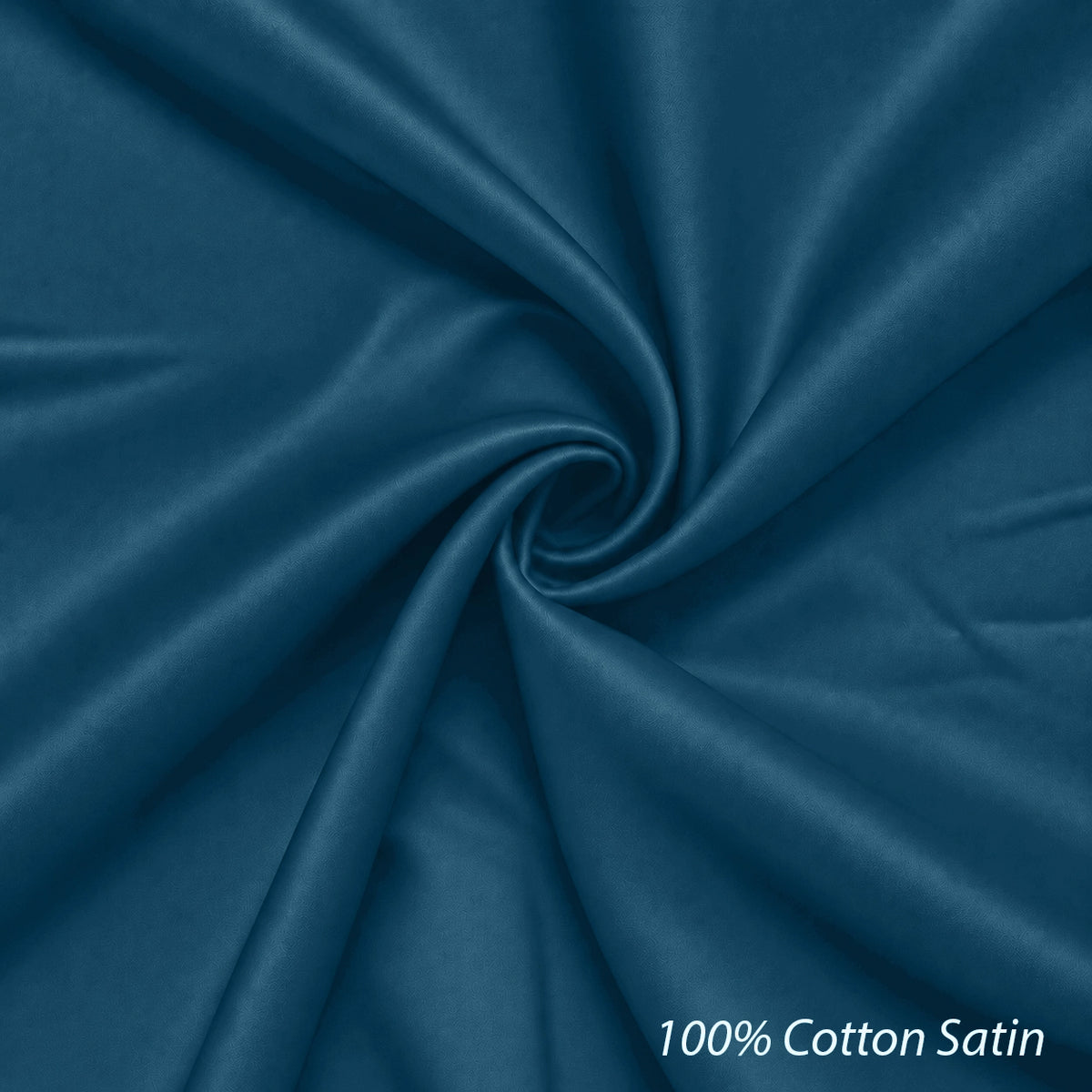 Cotton Satin Formal Shirt for Men - Regular Fit Full Sleeve | Teal Blue