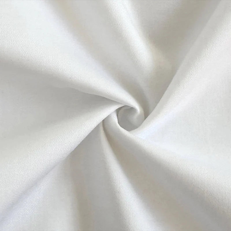 Cotton Satin Formal Shirt for Men - Regular Fit Full Sleeve | White My Store