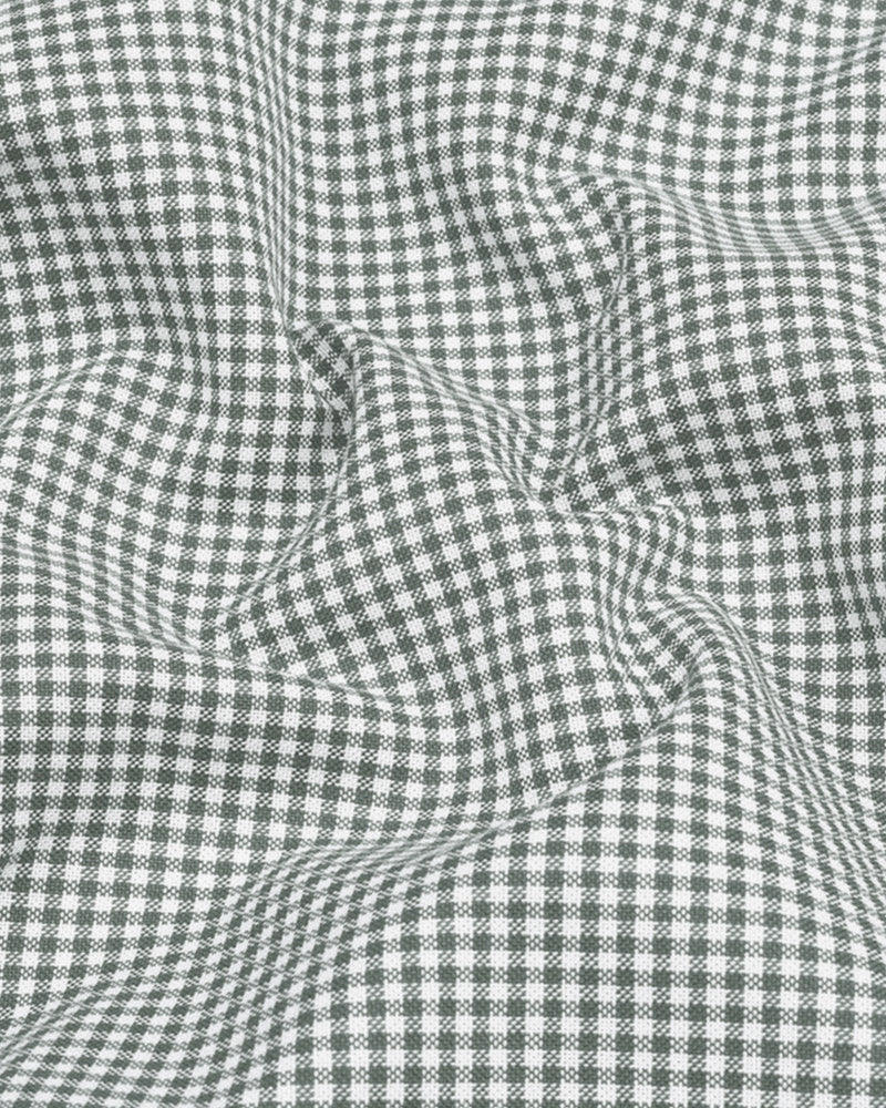 Cotton Check Shirt for Men |Slim fit | Grey