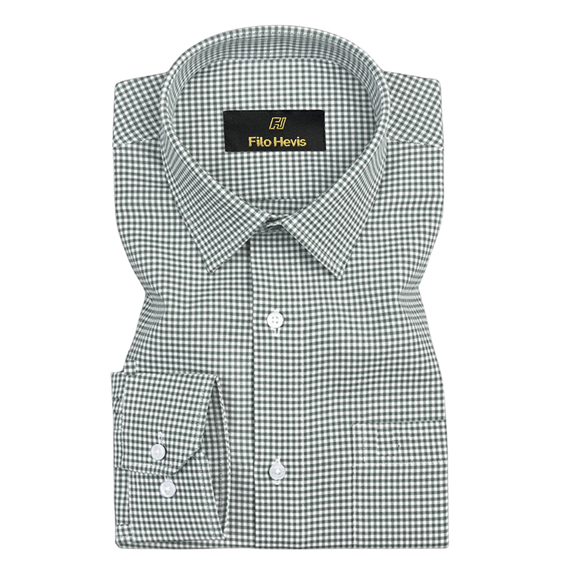 Cotton Check Shirt for Men |Slim fit | Grey