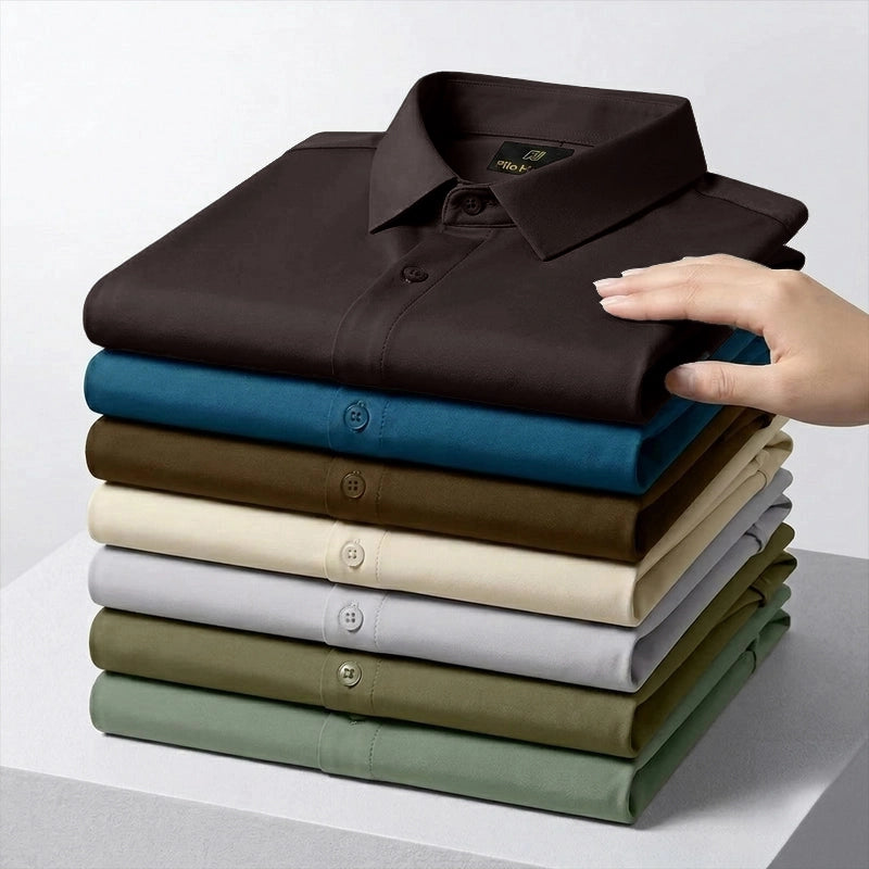 Japanese Lycra anti-wrinkle shirt | Party wear | Coffee