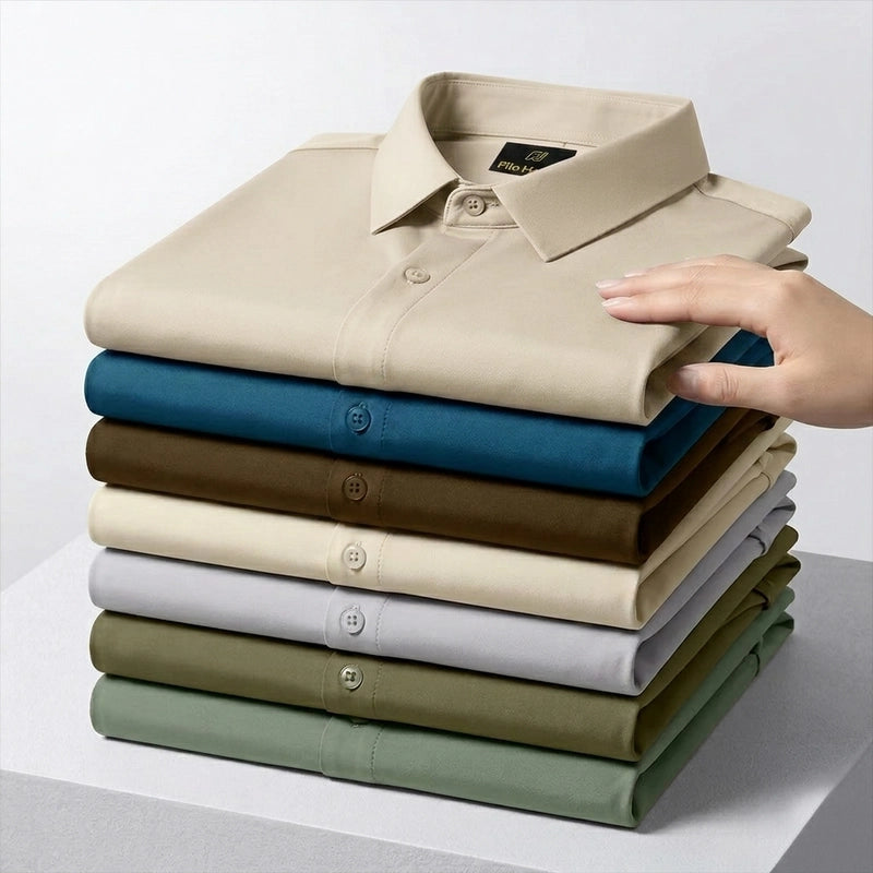 Japanese Lycra anti-wrinkle shirt | Party wear | Cream