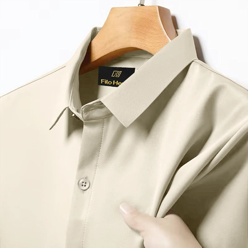 Japanese Lycra anti-wrinkle shirt | Party wear | Cream