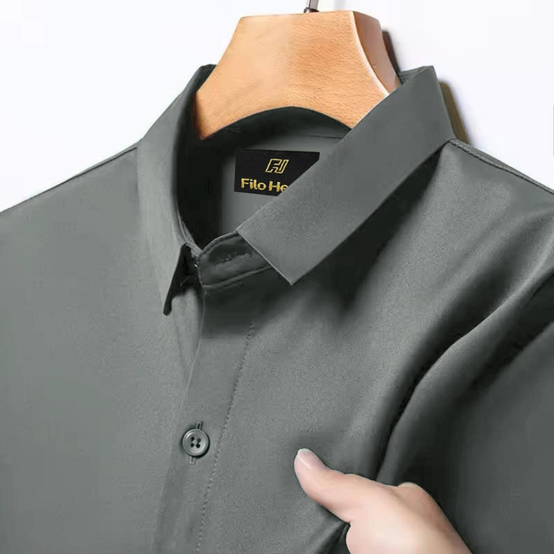 Japanese Lycra anti-wrinkle shirt | Party wear | Dark Grey