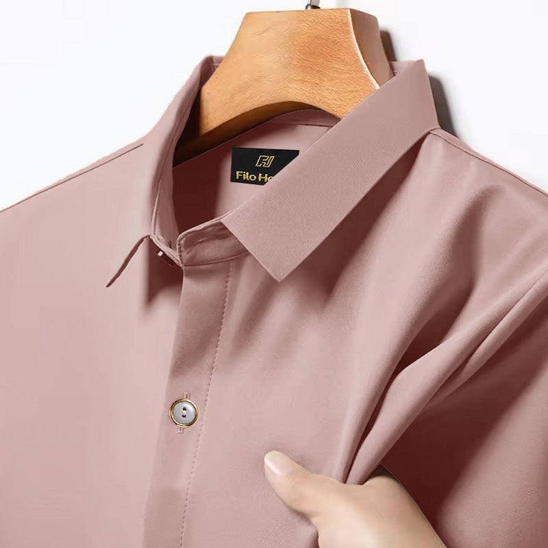 Japanese Lycra anti-wrinkle shirt | Party wear | Peach