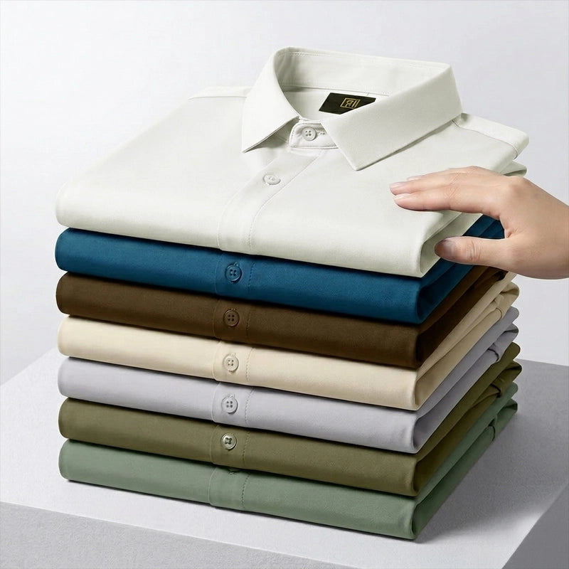 Japanese Lycra anti-wrinkle shirt | Party wear | White