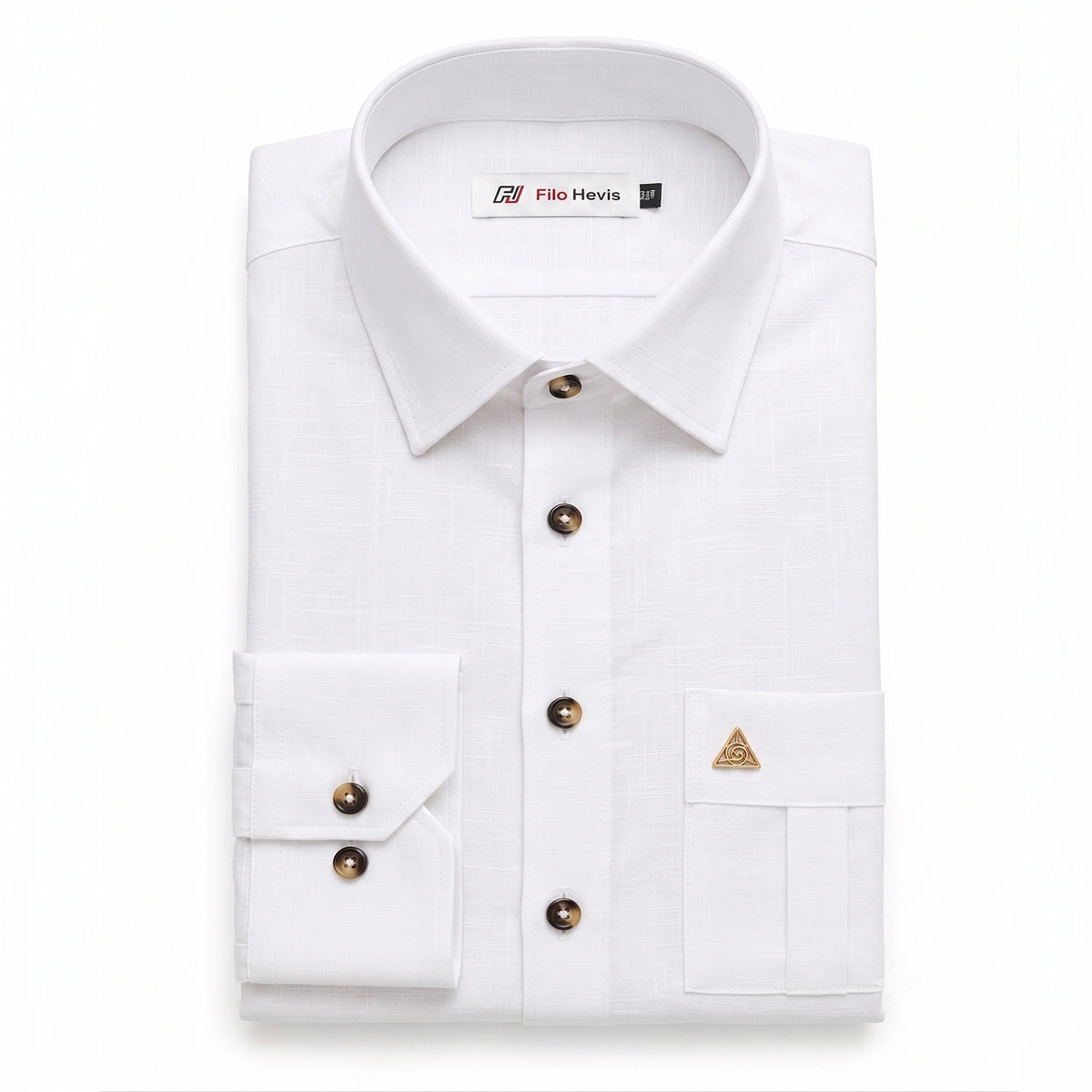 Men's Hunter shirt | Multi Pockets | Linen Texture | White